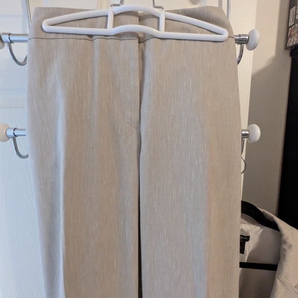 Ann Taylor Linen Blend Suit Set Beige Blazer Jacket Pants Workwear Career - Picture 6 of 9